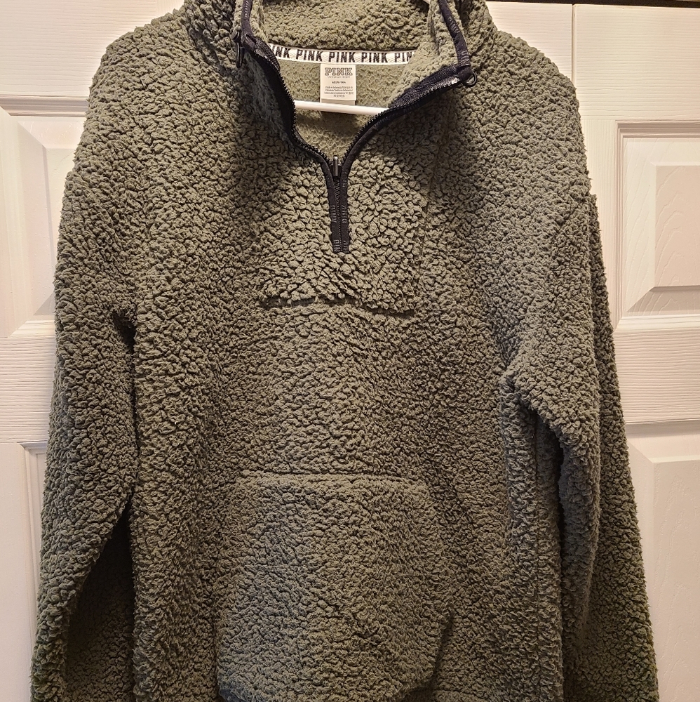 Pink sherpa pullover